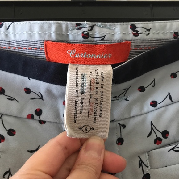 EUC ANTHROPOLOGIE CARTONNIER CHERRY PRINT PANTS 🍒 - Picture 4 of 8